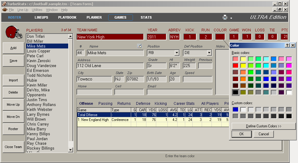 Football Stats, Scouting, Live Scoring Software App - TurboStats Software