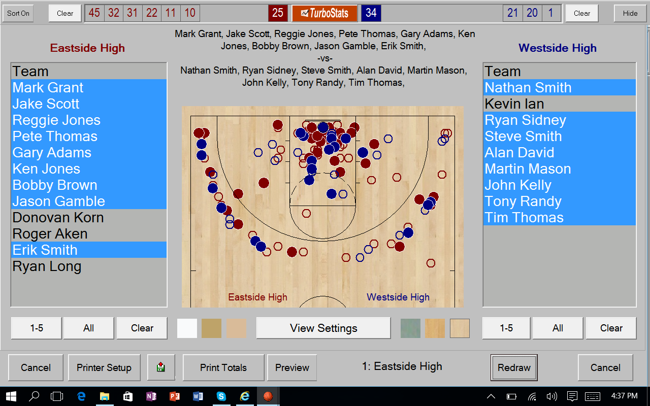 Basketball Stats, Metrics, Video Software App TurboStats Software